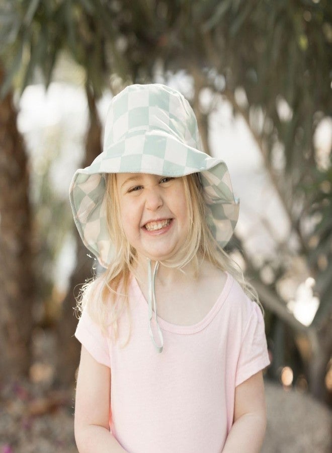 تايني توينكل قبعة شمسية للأطفال الرضع والصغار من تيني توينكل | قبعة دلو قابلة للتعديل بعامل حماية من الشمس 50+ للأطفال الرضع والأطفال | قبعة شمسية خفيفة الوزن وسريعة الجفاف للأنشطة الخارجية والشاطئ والسباحة (نقشة مربعات بلون المريمية، 9-18 شهرًا) - Image 5